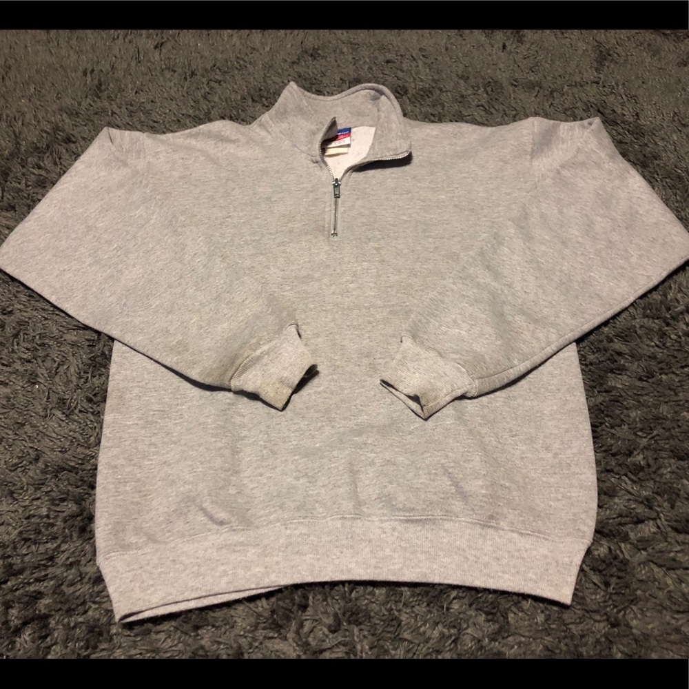 Vintage grey champion zip up sweater